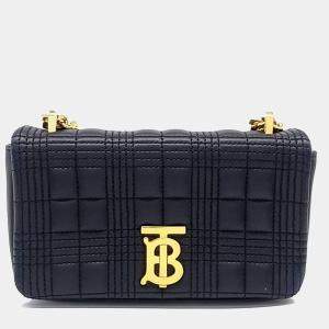 مملوكة مسبقًا Burberry Black Leather TB Mini Chain Shoulder Bag