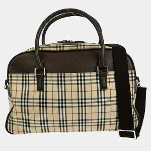 مملوكة مسبقًا Burberry Beige Brown Burberry Check 2Way Handbag
