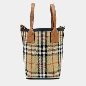 مملوكة مسبقًا حقيبة يد بربري معدنية كانفس بيج وكتف كروسبودي