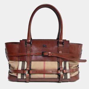 مملوكة مسبقًا Burberry Multicolor Coated Canvas tote bag