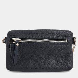 Pre Owned Burberry Black Leather Mini Crossbody Bag