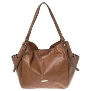 Burberry Brown Leather Small Canterbury Tote