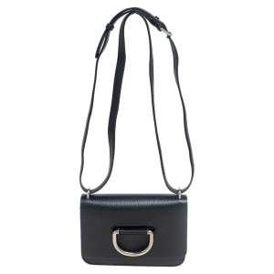 Burberry Black Leather Mini D-Ring Crossbody Bag