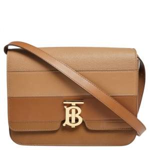 Burberry Brown Leather Medium TB Shoulder Bag