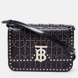 Pre Owned Burberry Black Leather Ramadan Exclusive Shoulder Bag