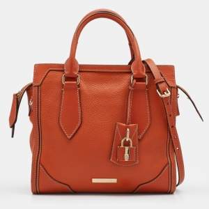 Pre Owned حقيبة توتس بربري  هونيوود جلد برتقالي