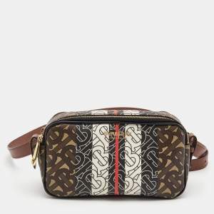 Burberry Multicolor TB Print Coated Canvas and Leather  Convertible Sling Bag