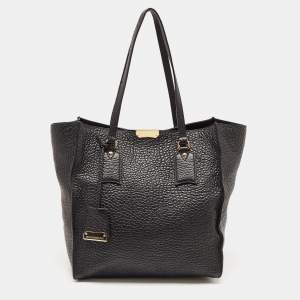 Burberry Black Grain Leather Woodbury Tote