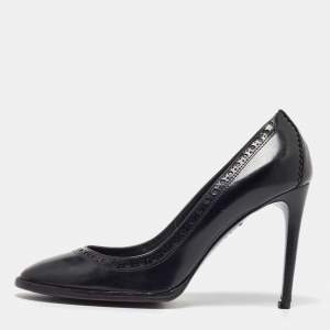 Burberry Black Leather Brogue Pumps Size 39