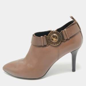 Burberry Brown Leather Ankle Length Boots Size 41