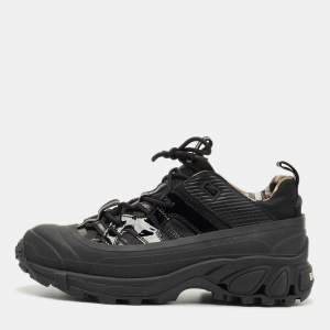 Pre Owned Burberry Black Nylon and Rubber Arthur Sneakers Size 39