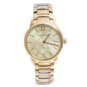 Burberry Gold Plated Steel BU10006 The Classic Round Gold Mantel Women's Wristwatch 40 mm