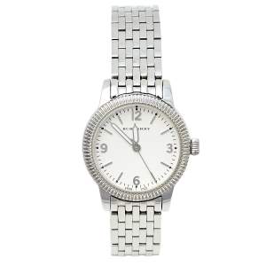Burberry White Stainless Steel Utilitarian BU7856 Women's Wristwatch 30 MM
