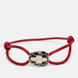 Bvlgari Serpenti Forever Enamel Gold Tone Cord Bracelet