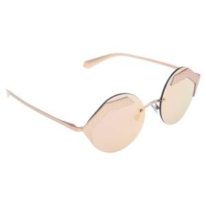 Bvlgari Gold 6089 Mirrored Round Sunglasses