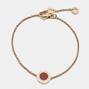 Bvlgari Bvlgari Carnelian Mother of Pearl 18k Rose Gold Bracelet M/L