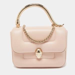 Bvlgari x Mary Katrantzou Light Pink Leather Serpenti Metamorphosis Bag