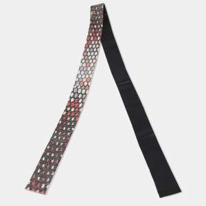 Bvlgari Black Serpenti Sequin Embellished Silk Bandeau 