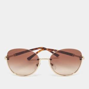 Bvlgari Brown/Gold Gradient 6123 Cat Eye Sunglasses
