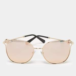 Bvlgari Gold Mirrored 6114 Cat-Eye Sunglasses