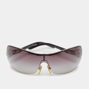 Bvlgari Black Gradient 6050-B Crystals Shield Sunglasses