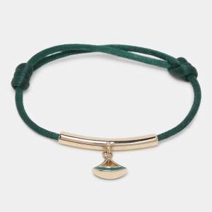 Bvlgari Divas' Dream Enamel Gold Tone Cord Bracelet