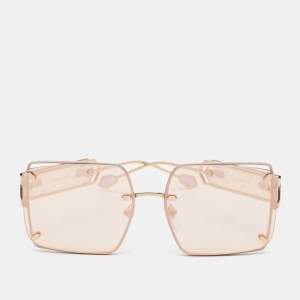 Bvlgari Gold/Lilac Mirrored BV 6171 Square Sunglasses