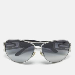 Pre Owned Bvlgari Black Gradient 6012-B Crystals Aviators Sunglasses