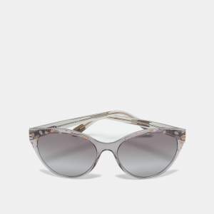 Pre Owned Bvlgari Grey Gradient Printed BV 8209 Cat Eye Sunglasses