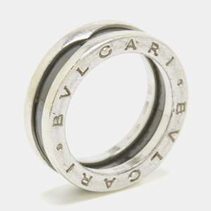 Pre Owned Bvlgari Save The Children Ceramic Sterling Silver Ring  Size 53