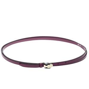 Bvlgari Purple Leather Double Wrap Serpenti Belt 85 CM