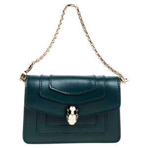 Bvlgari Green Leather Serpenti Forever Charm