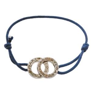 Bvlgari Sterling Silver Iconic Double Logo Charm Bracelet