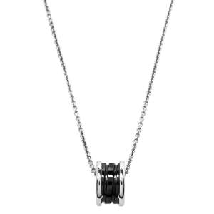 Bvlgari Save the Children Black Ceramic And Silver Pendant Necklace