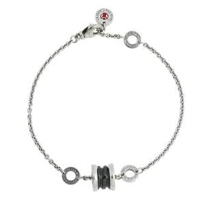 Bvlgari B.Zero1 Save the Children Black Ceramic Sterling Silver Bracelet M/L