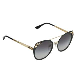 Bvlgari Matte Black/ Grey Gradient 6095 Cat Eye Sunglasses