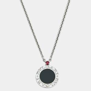 Bvlgari Save the Children Onyx Ruby Sterling Silver Necklace