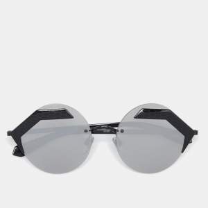 Bvlgari Black 6089 Round Mirrored Sunglasses