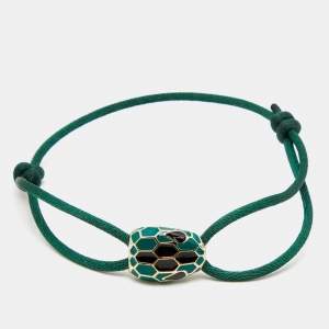 Bvlgari Serpenti Forever Enamel Gold Tone Cord Bracelet