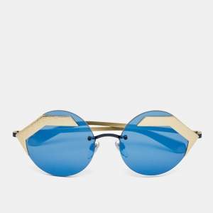 Bvlgari Blue/Gold Serpenti Round Sunglasses