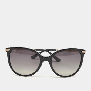 Bvlgari Black/Grey Gradient 8201-B Cat-Eye Sunglasses