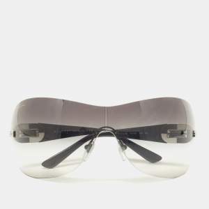 Bvlgari Black Gradient 6054-B Frameless Shield Sunglasses
