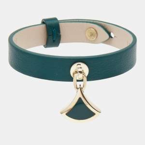 Bvlgari Divas' Dream Leather Enamel Gold Tone Bracelet