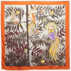 Bvlgari Multicolor Printed Silk Square Scarf 