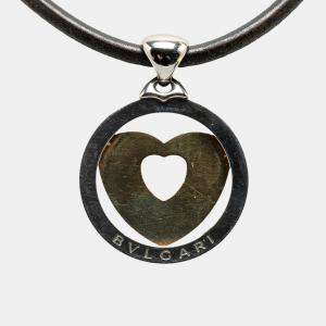 Bvlgari 18K Tondo Heart Pendant Necklace