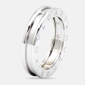 Bvlgari B.Zero1 1-Band 18k White Gold Ring Size 54