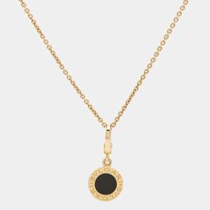 Pre Owned Bvlgari Bvlgari Bvlgari Onyx 18k Yellow Gold Necklace