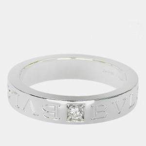 Bvlgari 18K White Gold, Diamond Bvlgari Bvlgari  Ceramic Ring 52