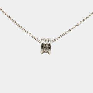 Bvlgari 18K White Gold Diamonds B. Zero1 Pendant Necklace