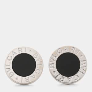 Bvlgari Bvlgari Onyx 18k White Gold Stud Earrings